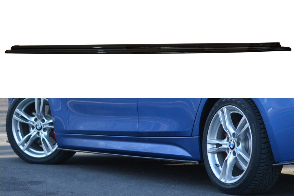 Seitenschweller Ansatz (Paar) passend für BMW 3er M-Paket F30 / F30 FL schwarz Hochglanz