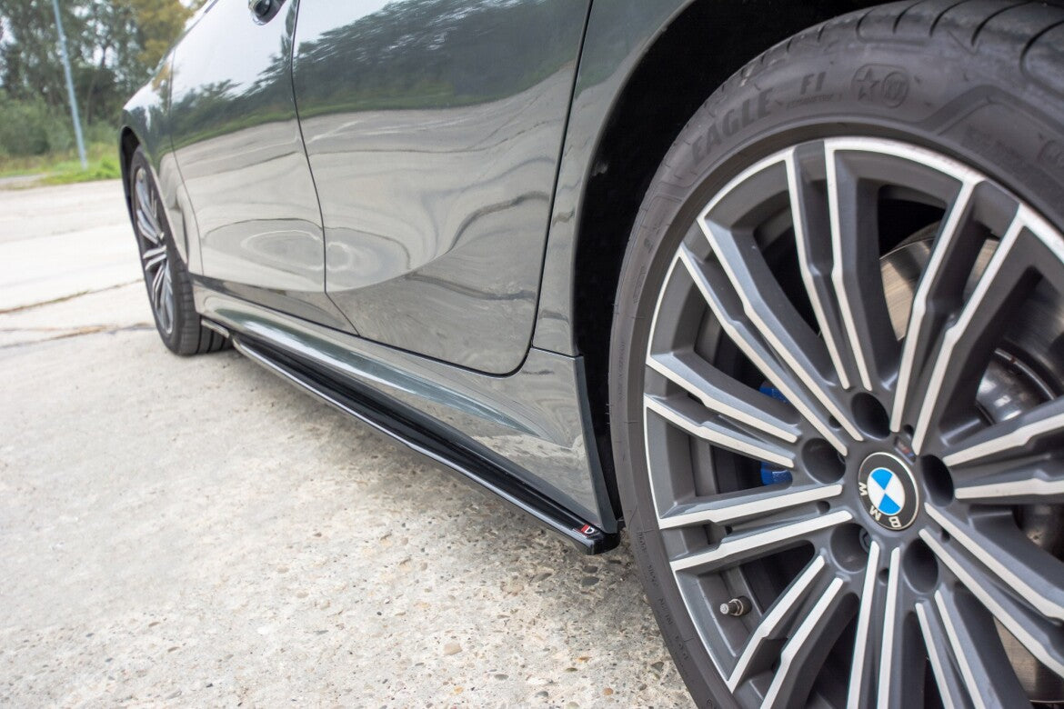 Seitenschweller Ansatz (Paar) passend für BMW 3er M-Paket G20 schwarz Hochglanz