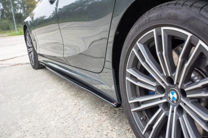 Seitenschweller Ansatz (Paar) passend für BMW 3er M-Paket G20 schwarz Hochglanz