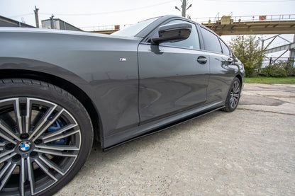 Seitenschweller Ansatz (Paar) passend für BMW 3er M-Paket G20 schwarz Hochglanz