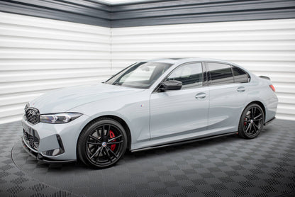 Seitenschweller Ansatz (Paar) passend für BMW 3er M340i / M-Paket G20 / G21 FL schwarz Hochglanz