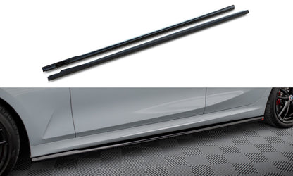 Seitenschweller Ansatz (Paar) passend für BMW 3er M340i / M-Paket G20 / G21 FL schwarz Hochglanz