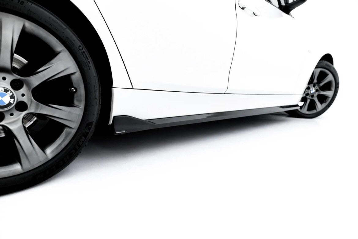 Seitenschweller Ansatz (Paar) passend für BMW 3er Sportline Limousine / Touring F30 / F31 schwarz Hochglanz