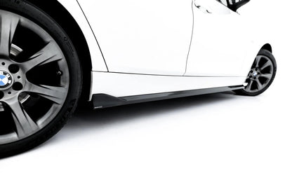 Seitenschweller Ansatz (Paar) passend für BMW 3er Sportline Limousine / Touring F30 / F31 schwarz Hochglanz