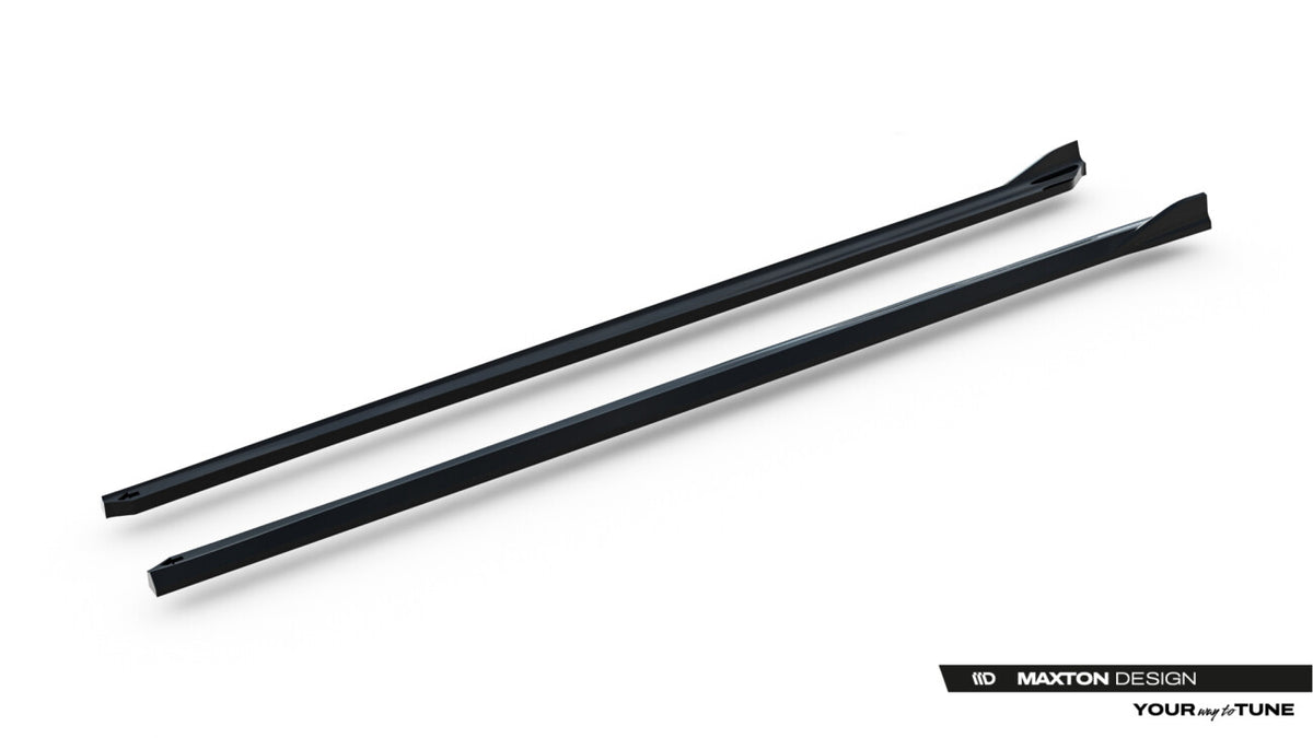 Seitenschweller Ansatz (Paar) passend für BMW 3er Sportline Limousine / Touring F30 / F31 schwarz Hochglanz