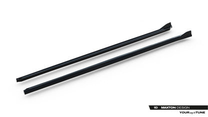 Seitenschweller Ansatz (Paar) passend für BMW 3er Sportline Limousine / Touring F30 / F31 schwarz Hochglanz