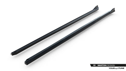 Seitenschweller Ansatz (Paar) passend für BMW 3er Sportline Limousine / Touring F30 / F31 schwarz Hochglanz