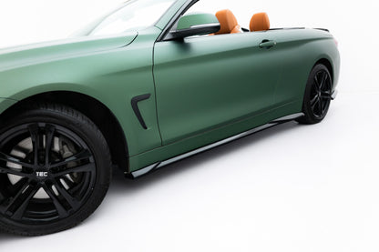Seitenschweller Ansatz (Paar) passend für BMW 4er Cabrio / Coupe F33 / F32 schwarz Hochglanz