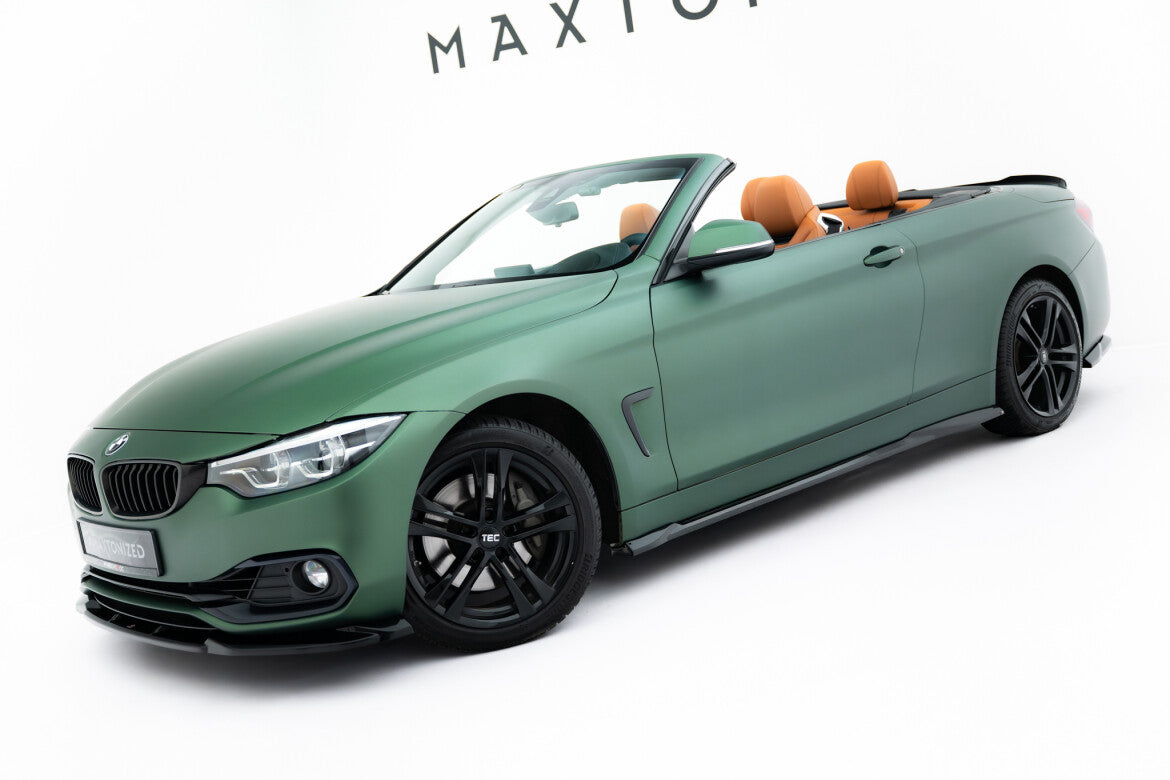 Seitenschweller Ansatz (Paar) passend für BMW 4er Cabrio / Coupe F33 / F32 schwarz Hochglanz