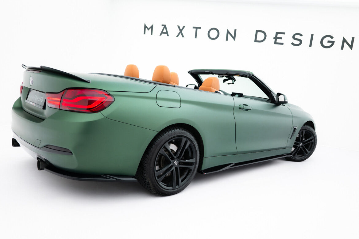 Seitenschweller Ansatz (Paar) passend für BMW 4er Cabrio / Coupe F33 / F32 schwarz Hochglanz