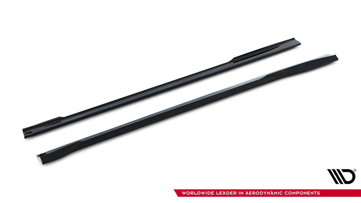 Seitenschweller Ansatz (Paar) passend für BMW 4er Cabrio / Coupe F33 / F32 schwarz Hochglanz
