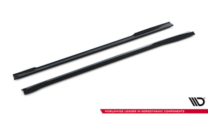 Seitenschweller Ansatz (Paar) passend für BMW 4er Cabrio / Coupe F33 / F32 schwarz Hochglanz