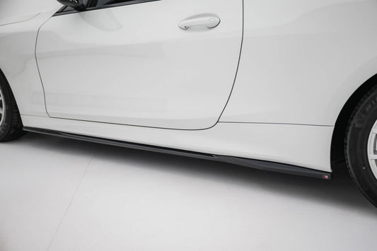 Seitenschweller Ansatz (Paar) passend für BMW 4er Coupe / Cabrio G22 / G23 schwarz Hochglanz