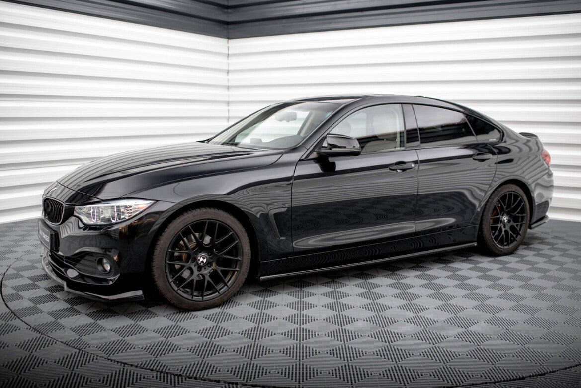 Seitenschweller Ansatz (Paar) passend für BMW 4er Coupe / Gran Coupe / Cabrio F32 / F36 / F33 schwarz Hochglanz