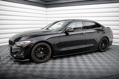 Seitenschweller Ansatz (Paar) passend für BMW 4er Coupe / Gran Coupe / Cabrio F32 / F36 / F33 schwarz Hochglanz