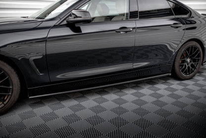 Seitenschweller Ansatz (Paar) passend für BMW 4er Coupe / Gran Coupe / Cabrio F32 / F36 / F33 schwarz Hochglanz