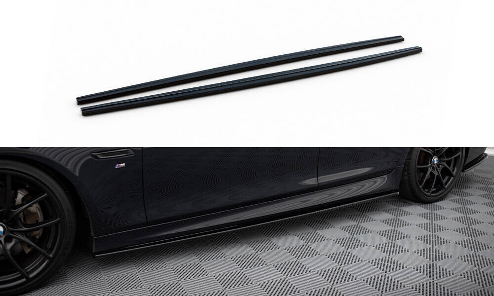 Seitenschweller Ansatz (Paar) passend für BMW 5er F10/ F11 M-POWER/ M Paket schwarz Hochglanz