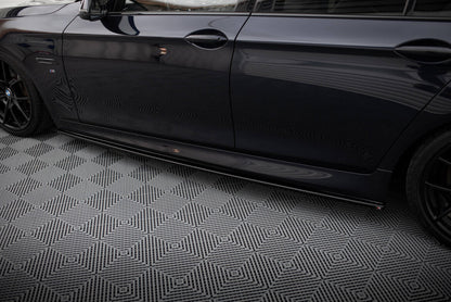 Seitenschweller Ansatz (Paar) passend für BMW 5er F10/ F11 M-POWER/ M Paket schwarz Hochglanz