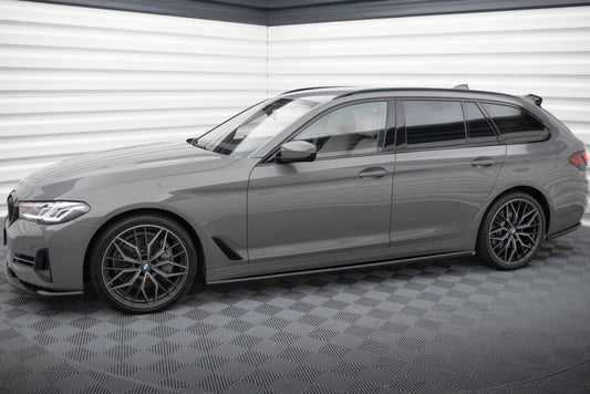 Seitenschweller Ansatz (Paar) passend für BMW 5er G30 / G31 FL schwarz Hochglanz