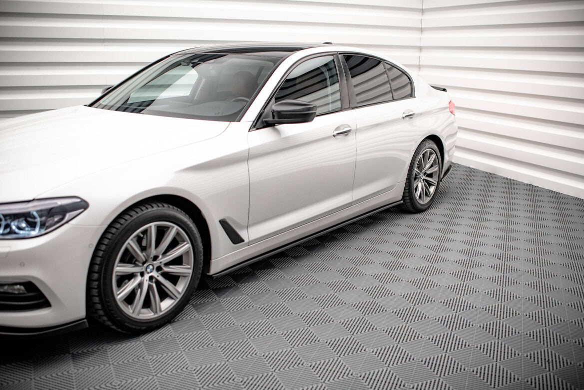 Seitenschweller Ansatz (Paar) passend für BMW 5er G30 / G31 schwarz Hochglanz