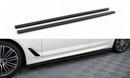 Seitenschweller Ansatz (Paar) passend für BMW 5er M-Paket / M550d / M550i G30/ G31 schwarz Hochglanz