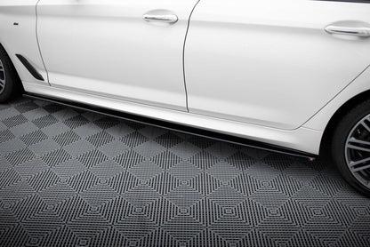 Seitenschweller Ansatz (Paar) passend für BMW 5er M-Paket / M550d / M550i G30/ G31 schwarz Hochglanz