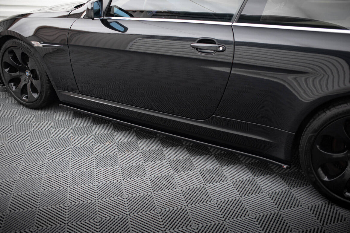 Seitenschweller Ansatz (Paar) passend für BMW 6er Coupe E63 / Cabrio E64 schwarz Hochglanz