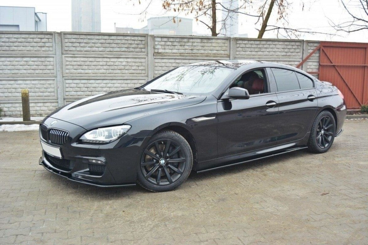Seitenschweller Ansatz (Paar) passend für BMW 6er Gran Coupe M-Paket F06 schwarz Hochglanz