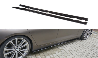 Seitenschweller Ansatz (Paar) passend für BMW 6er GRAN Coupe schwarz Hochglanz