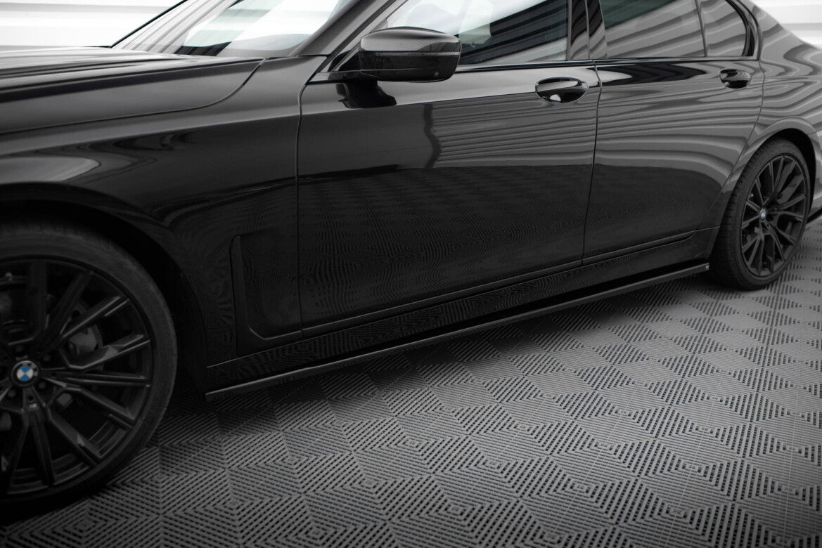 Seitenschweller Ansatz (Paar) passend für BMW 7 G11 schwarz Hochglanz