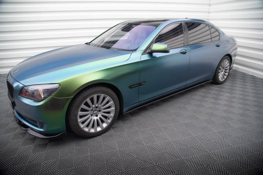 Seitenschweller Ansatz (Paar) passend für BMW 7 Long F02 schwarz Hochglanz