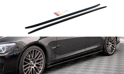 Seitenschweller Ansatz (Paar) passend für BMW 7 M-Paket F01 schwarz Hochglanz