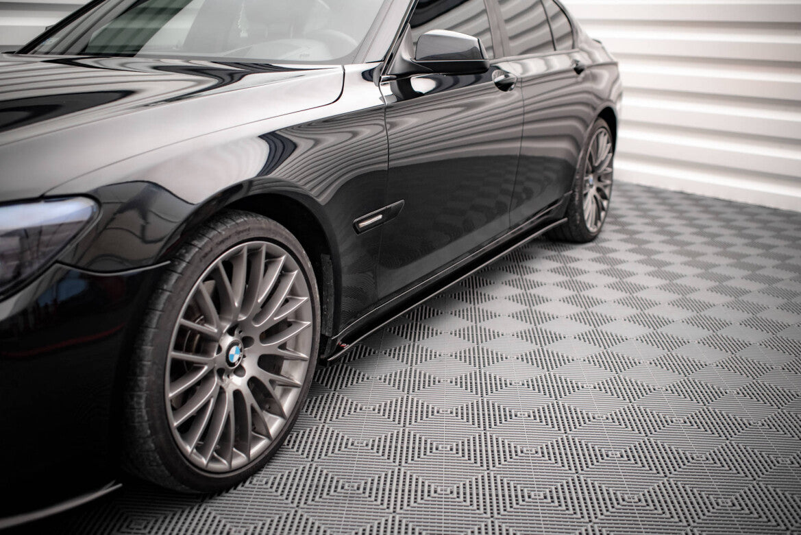 Seitenschweller Ansatz (Paar) passend für BMW 7 M-Paket F01 schwarz Hochglanz