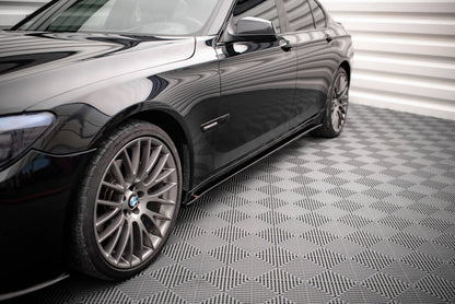 Seitenschweller Ansatz (Paar) passend für BMW 7 M-Paket F01 schwarz Hochglanz