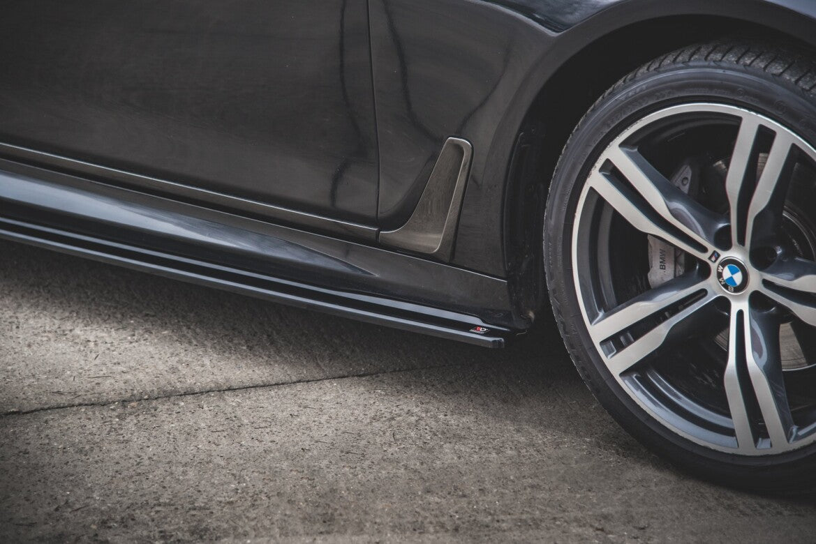 Seitenschweller Ansatz (Paar) passend für BMW 7 M-Paket G11 schwarz Hochglanz