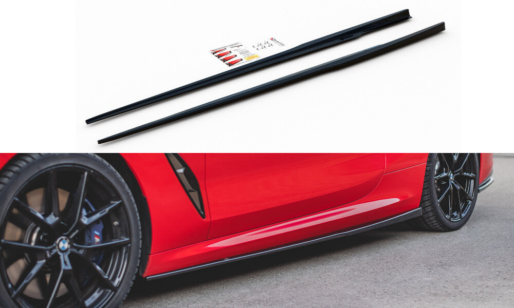 Seitenschweller Ansatz (Paar) passend für BMW 8 Coupe M-Paket G15 / M8 F92 schwarz Hochglanz
