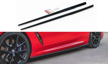 Seitenschweller Ansatz (Paar) passend für BMW 8 Coupe M-Paket G15 / M8 F92 schwarz Hochglanz