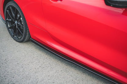 Seitenschweller Ansatz (Paar) passend für BMW 8 Coupe M-Paket G15 / M8 F92 schwarz Hochglanz