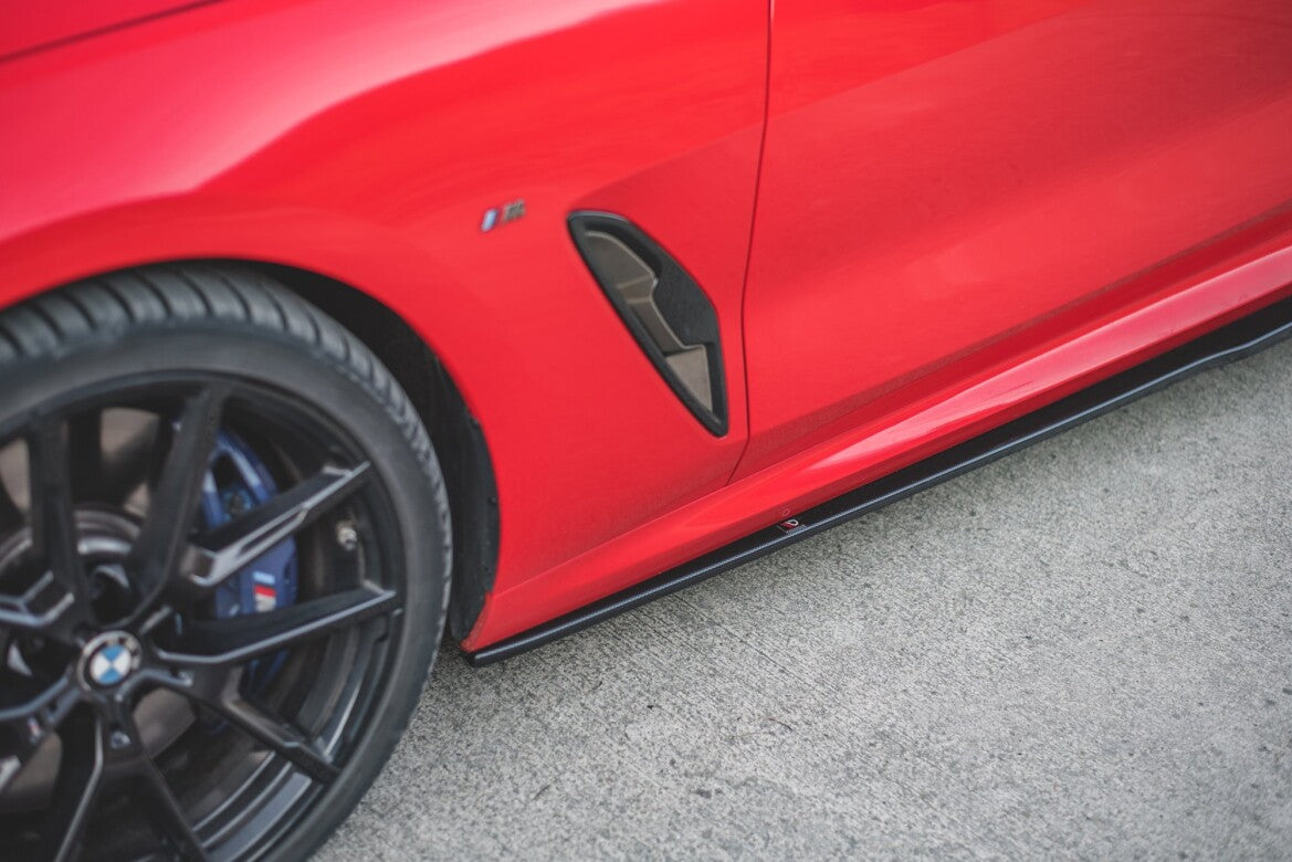 Seitenschweller Ansatz (Paar) passend für BMW 8 Coupe M-Paket G15 / M8 F92 schwarz Hochglanz