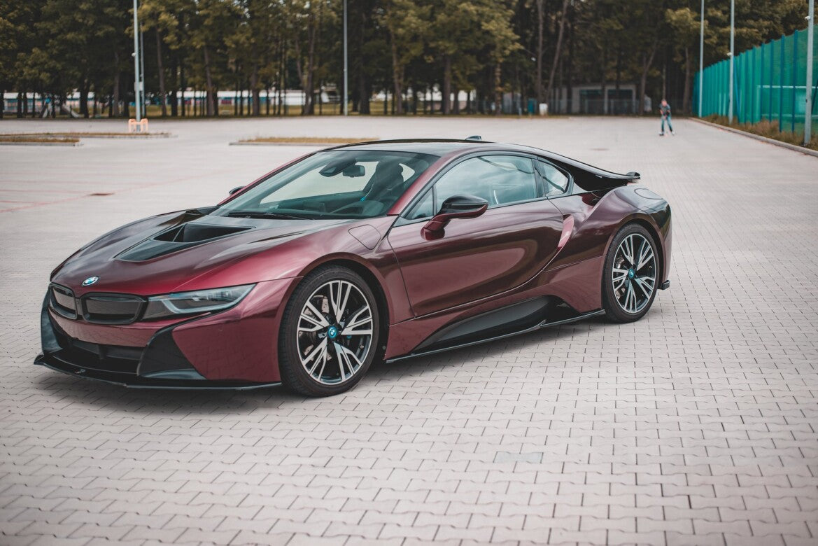 Seitenschweller Ansatz (Paar) passend für BMW i8 schwarz Hochglanz