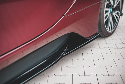 Seitenschweller Ansatz (Paar) passend für BMW i8 schwarz Hochglanz