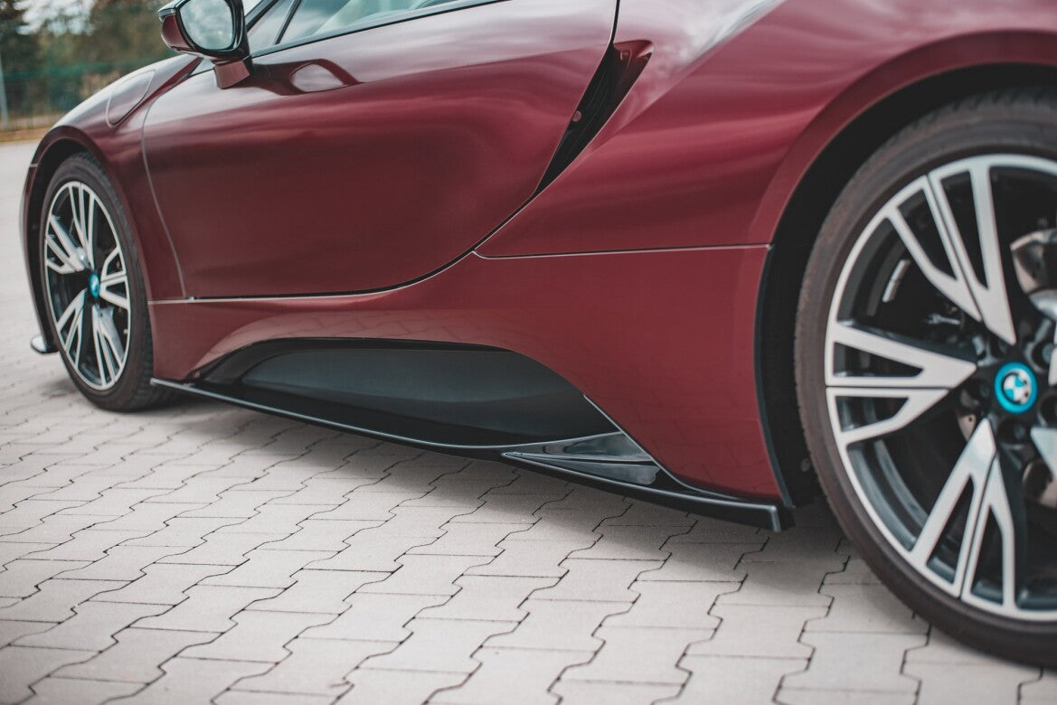 Seitenschweller Ansatz (Paar) passend für BMW i8 schwarz Hochglanz