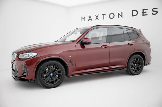 Seitenschweller Ansatz (Paar) passend für BMW iX3 M-Paket G08 FL schwarz Hochglanz