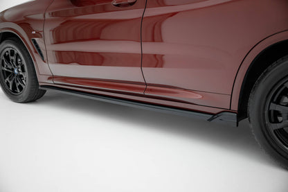 Seitenschweller Ansatz (Paar) passend für BMW iX3 M-Paket G08 FL schwarz Hochglanz