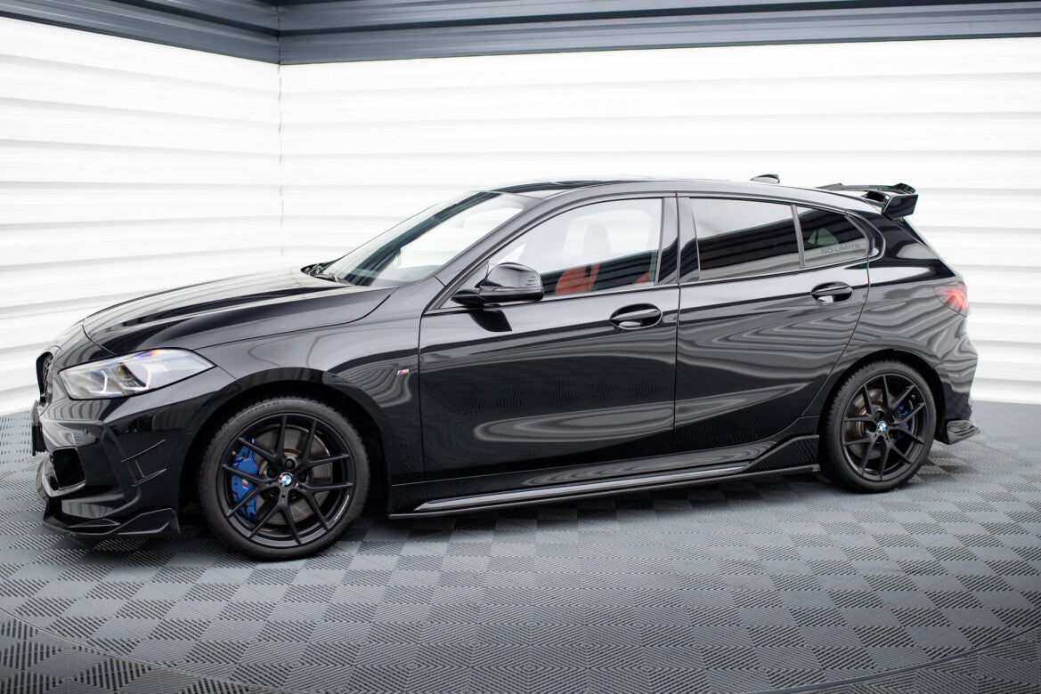 Seitenschweller Ansatz (Paar) passend für BMW M135i M-Performance F40 schwarz Hochglanz