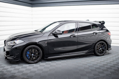 Seitenschweller Ansatz (Paar) passend für BMW M135i M-Performance F40 schwarz Hochglanz
