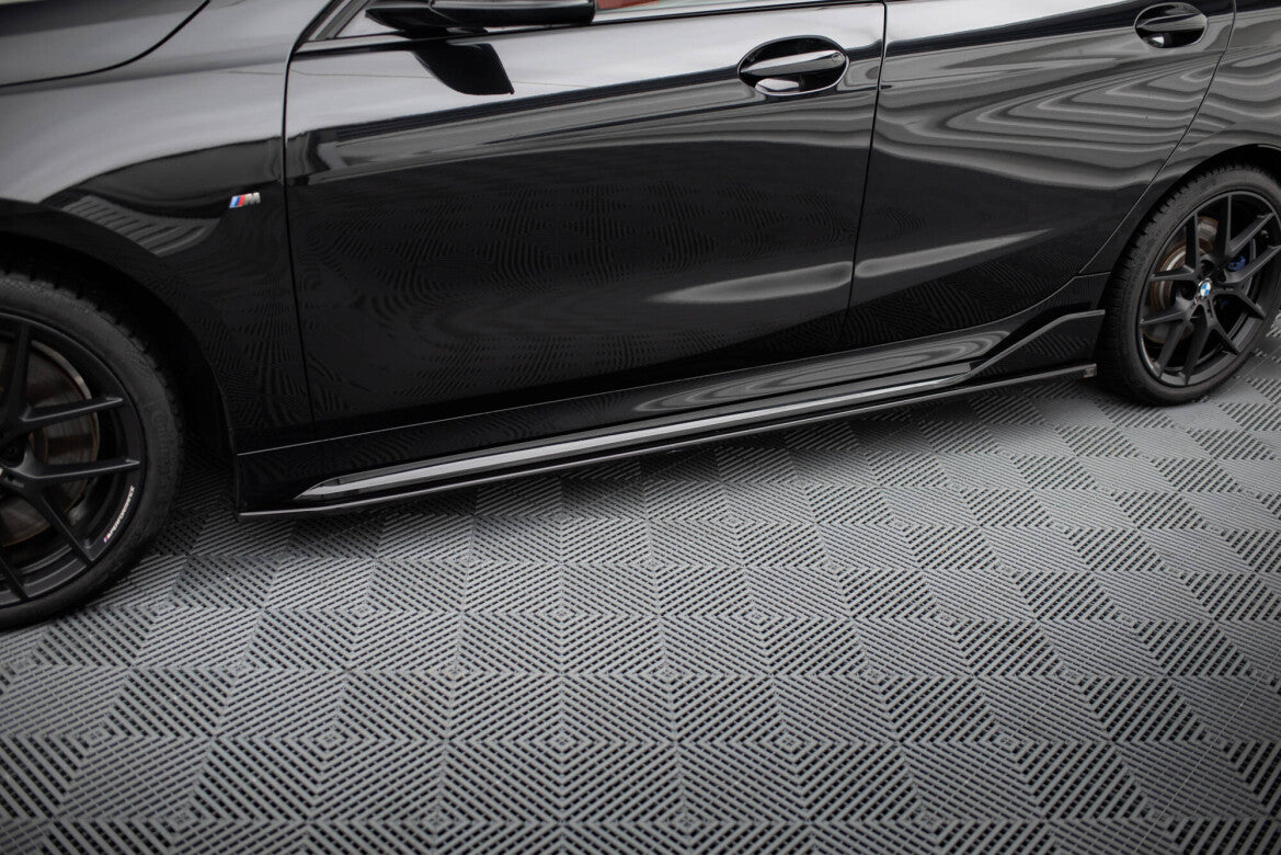 Seitenschweller Ansatz (Paar) passend für BMW M135i M-Performance F40 schwarz Hochglanz