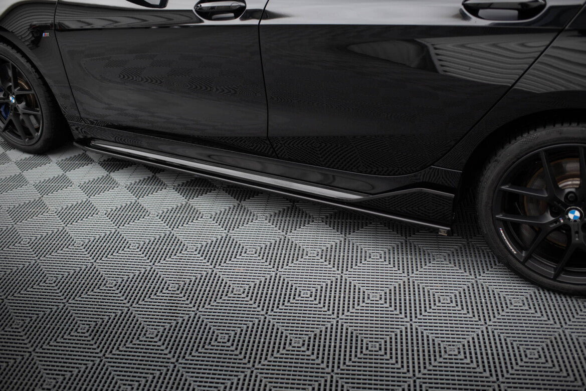 Seitenschweller Ansatz (Paar) passend für BMW M135i M-Performance F40 schwarz Hochglanz