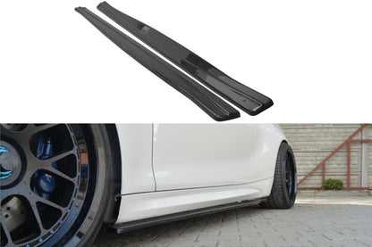 Seitenschweller Ansatz (Paar) passend für BMW M2 F87 Coupe schwarz Hochglanz