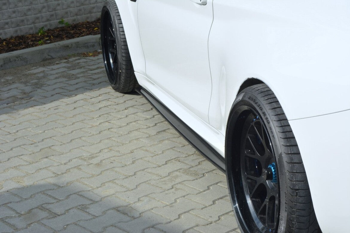Seitenschweller Ansatz (Paar) passend für BMW M2 F87 Coupe schwarz Hochglanz